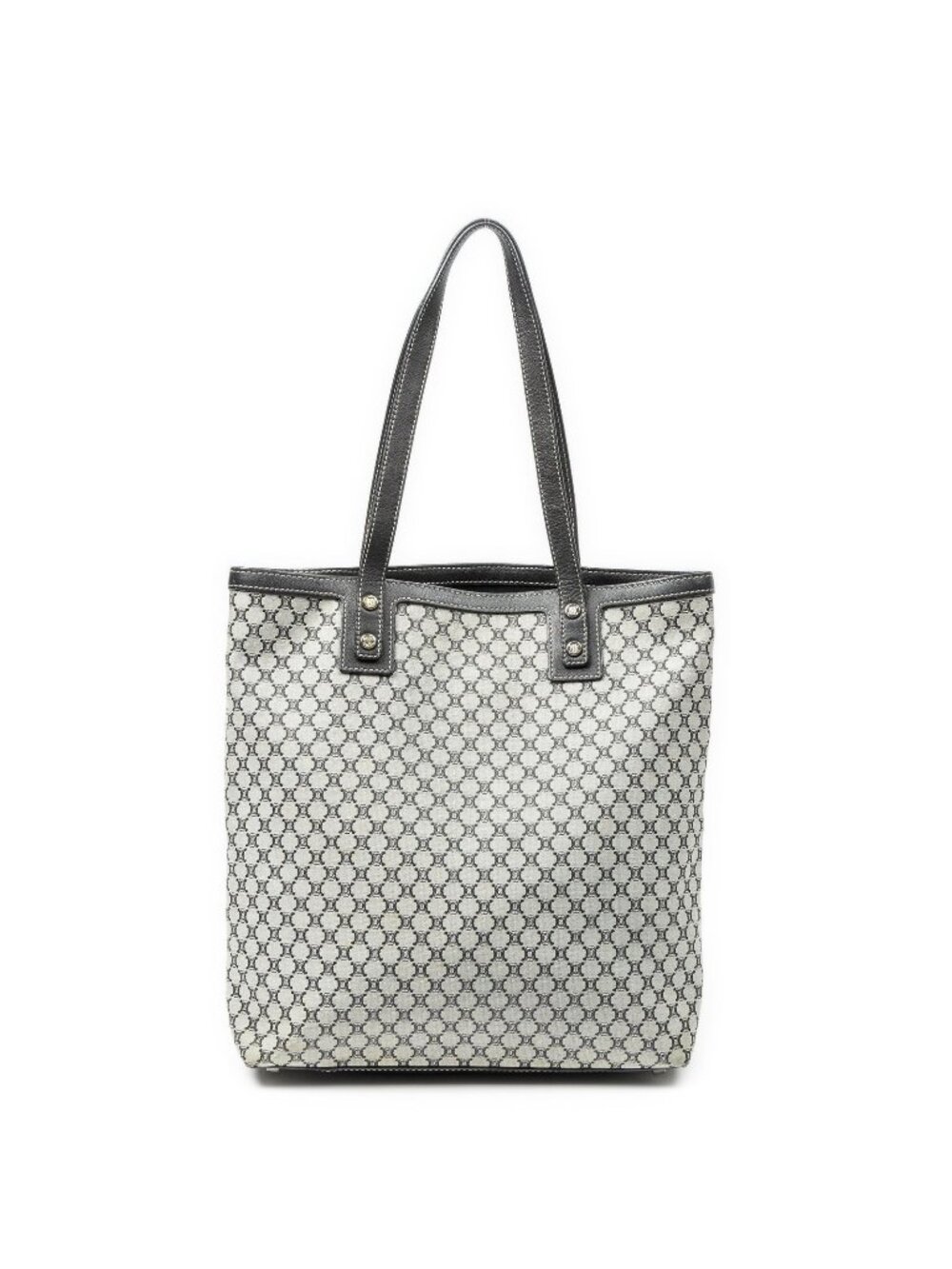 Celine Vertical Tote Black Gray Macadam Canvas